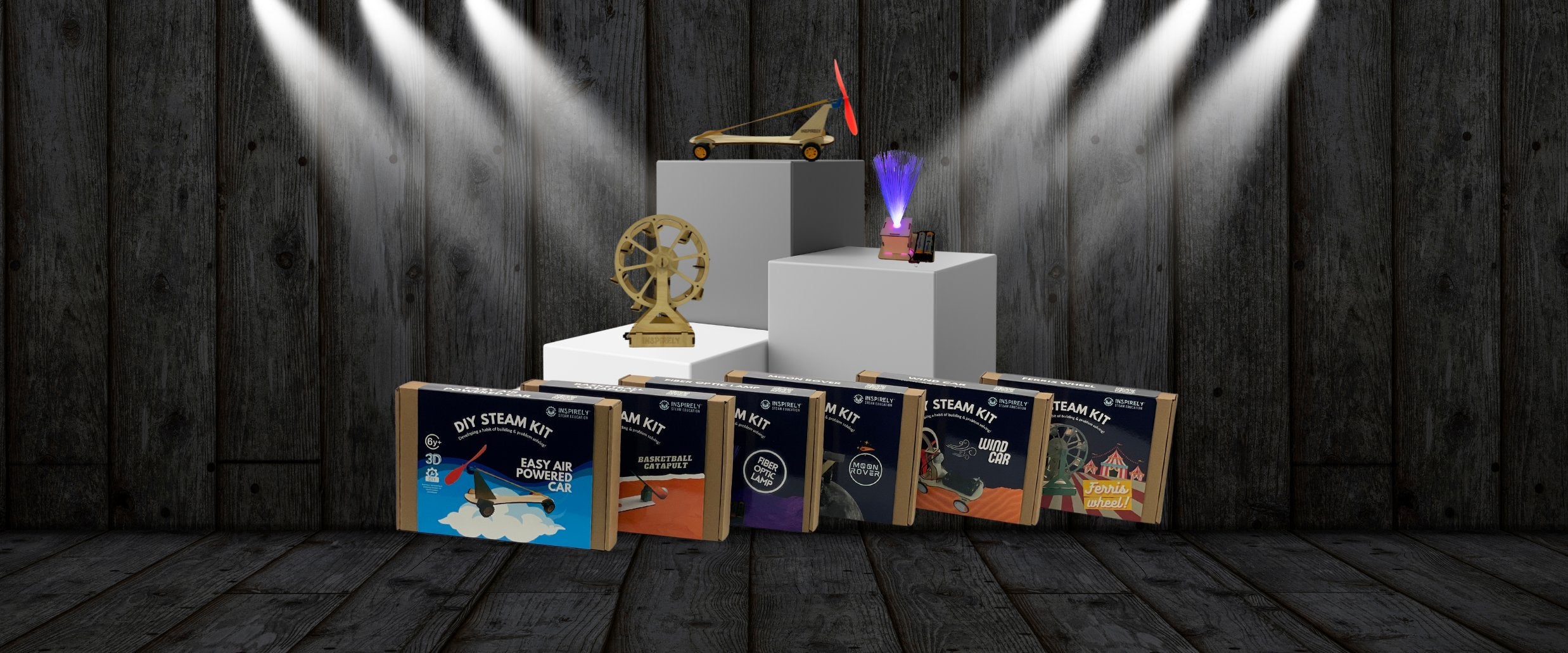 INSPIRELY School STEM Classroom hands-on activity for elementary middle school students grade 3 to 8 children corporate gift for families fundraising idea learning resource corporate socially impactful project idea