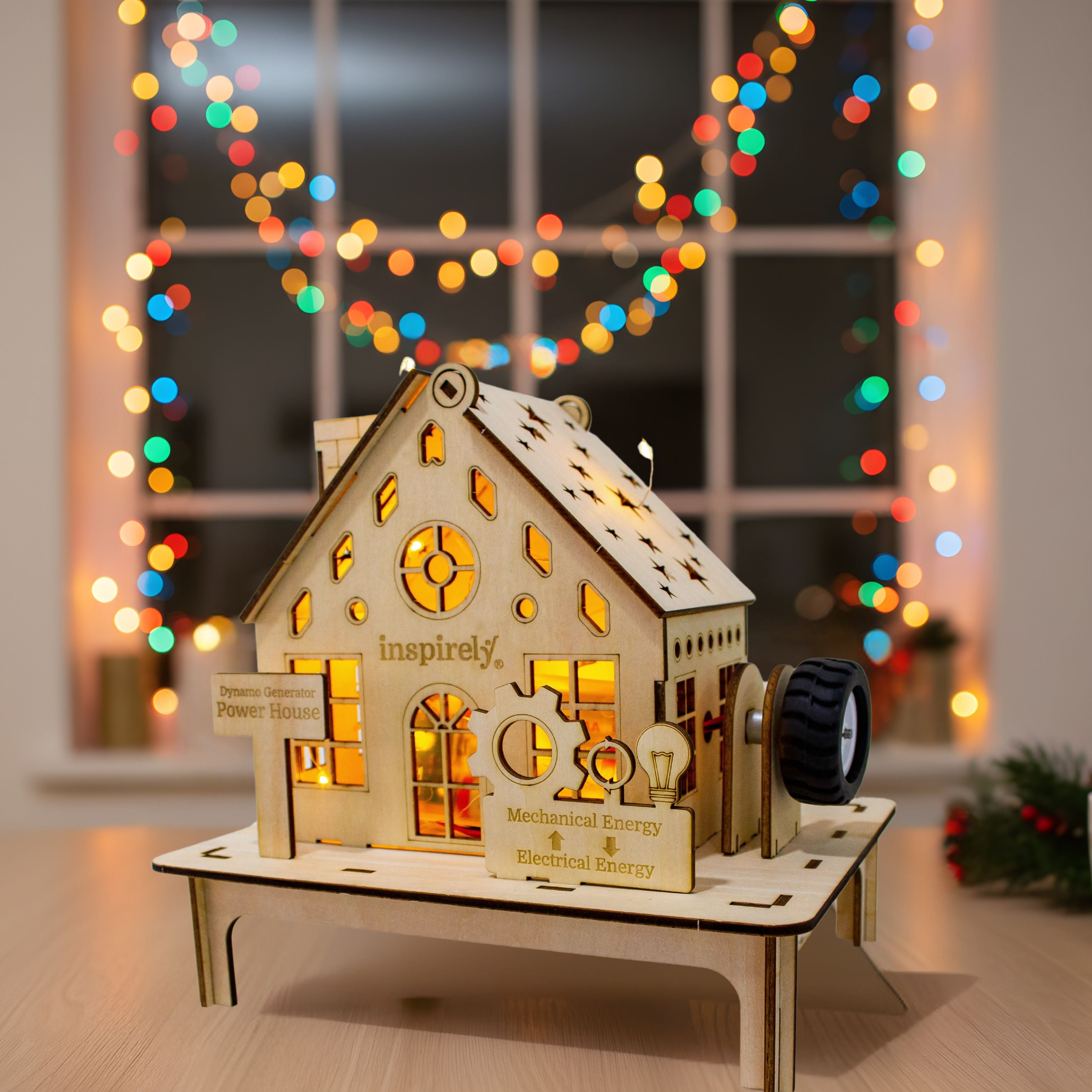 Dynamo Generator Power House | Inspirely 3D Wooden STEM Kit