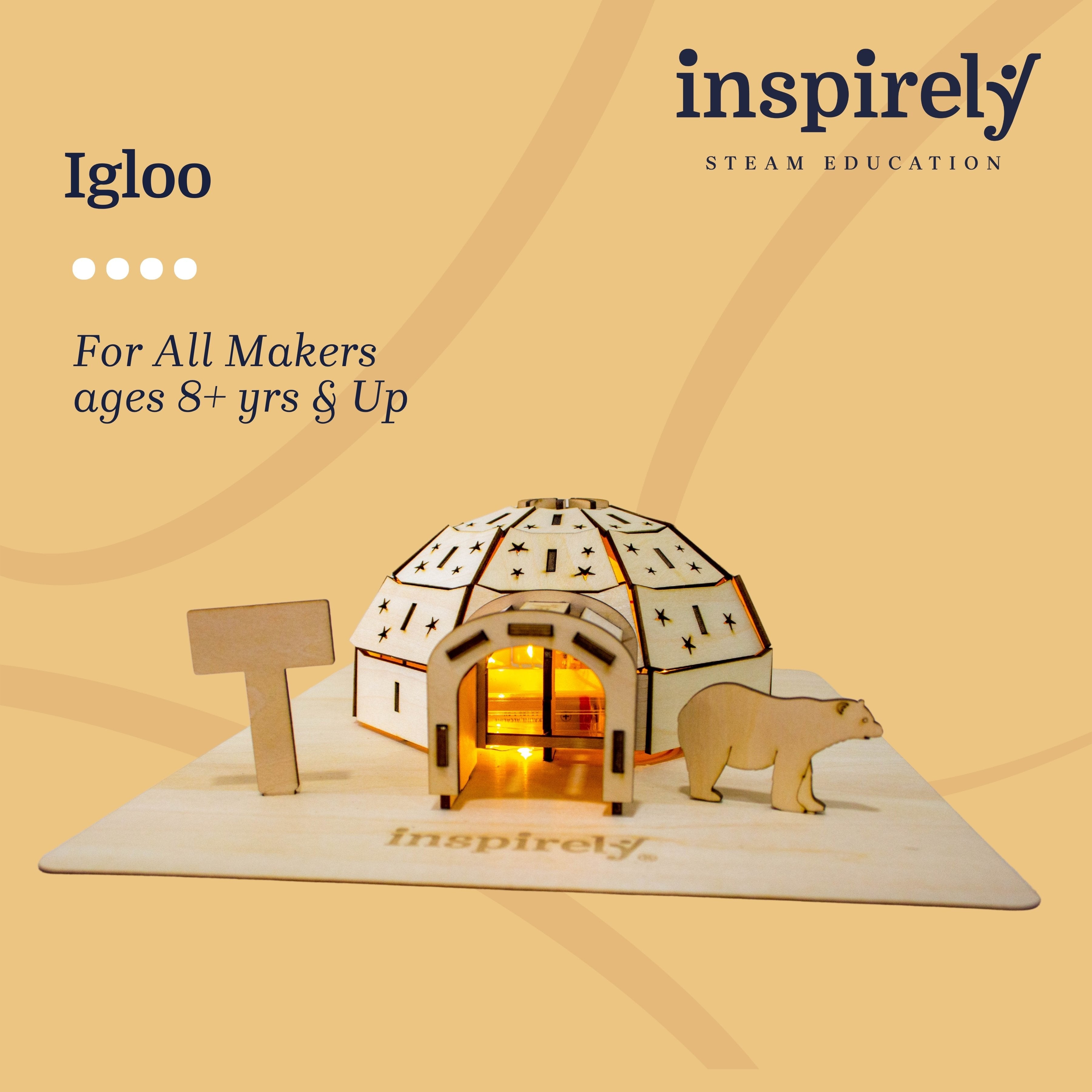 Inspirely Igloo Indigenous Inspired Project Idea for classroom school fundraising or corporate events