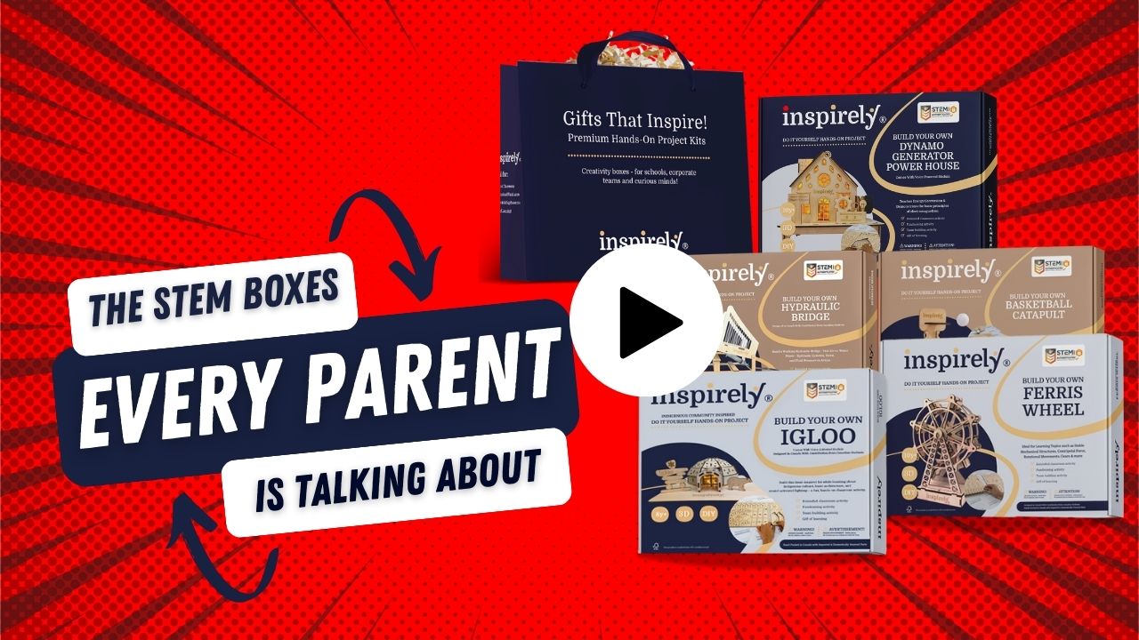 Load video: 3D educational wooden STEM building kits Inspirely