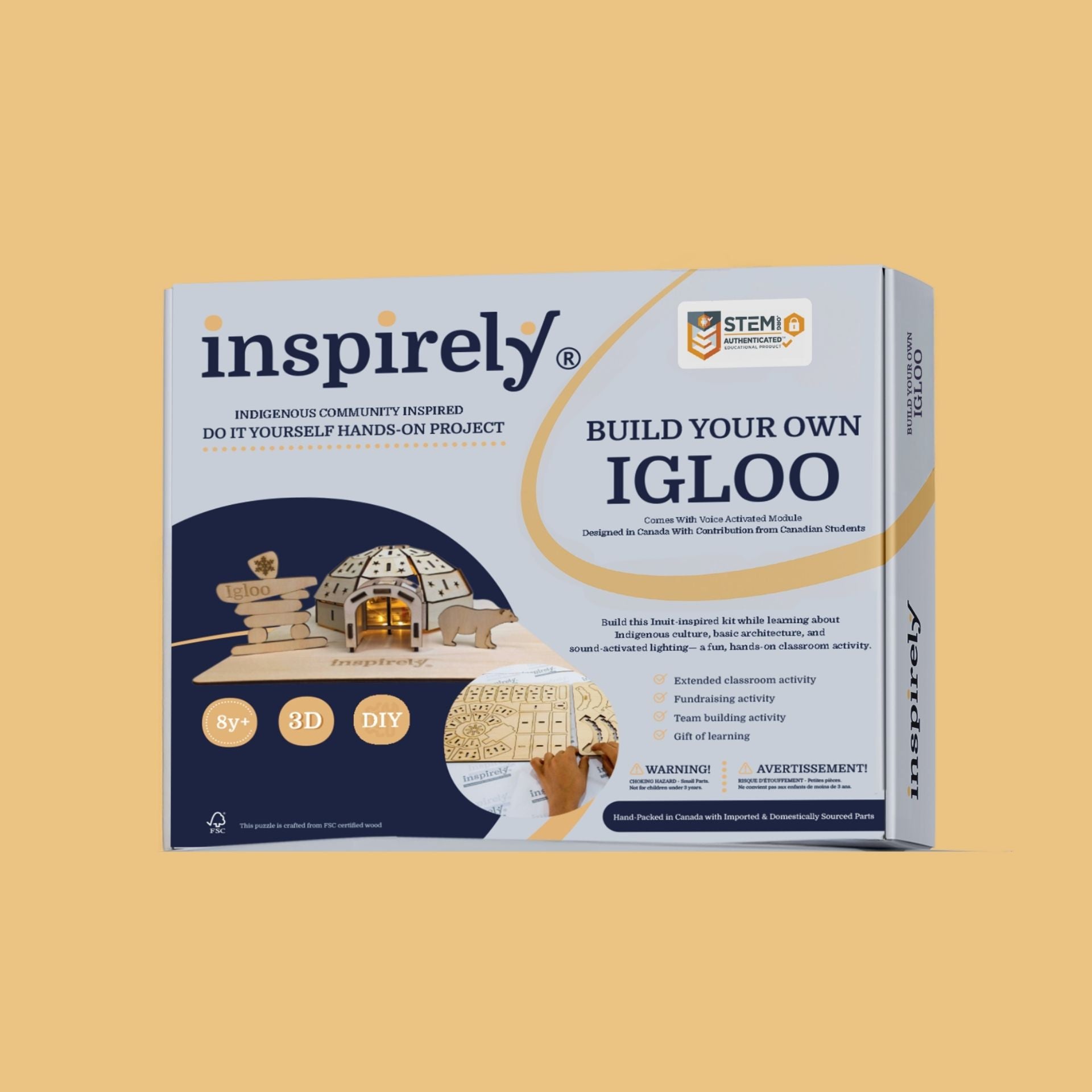 igloo wooden model kit