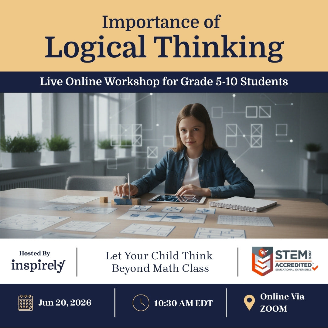 Inspirely Logical Thinking Career Exploring Workshop for Elementary and Middle School Children SciTech IBT IB RCLP Programs Brampton Mississauga Oakville Richmond Hill Ottawa Ontario Canada Online Science Class
