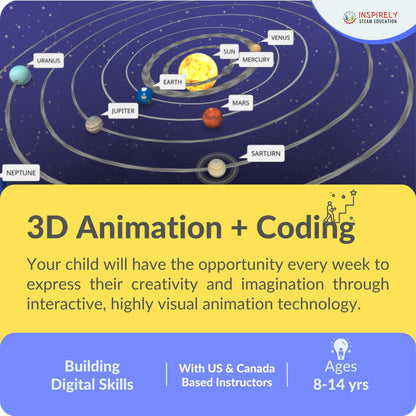 INSPIRELY Canada & USA 3D Animation with coding tutoring Online classes for kids Children ages 8-14 years Live Canadian educators INSPIRELY | STEAM education Fun and interactive classes Imagination come to life Basic coding skills Experienced instructors Creative learning experience Targeted towards parents & schools brampton, Mississauga georgetown orangeville caledon cambridge ontario kitchener waterloo