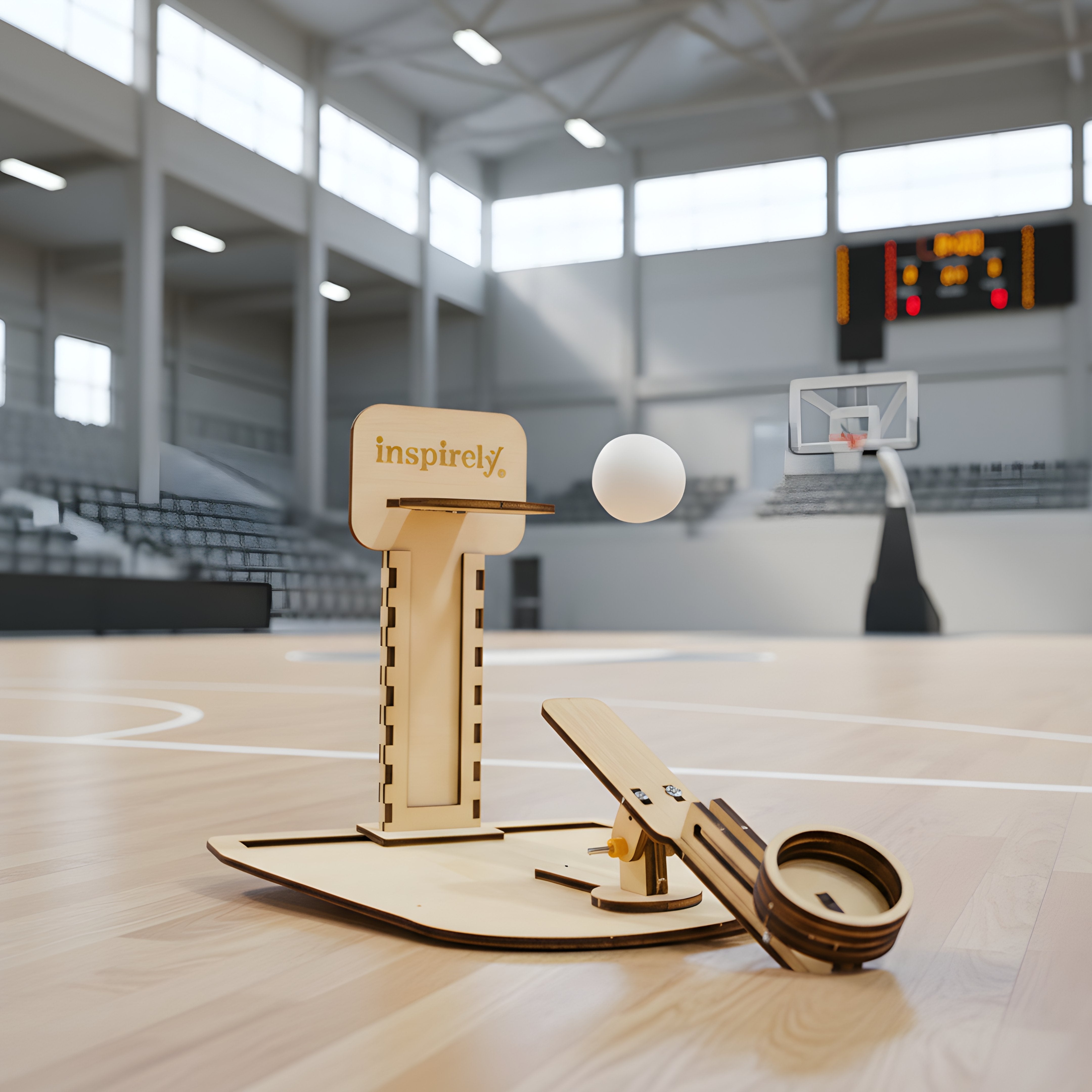 Basketball Catapult Ultimate Kit | Inspirely 3D Wooden DIY Projects