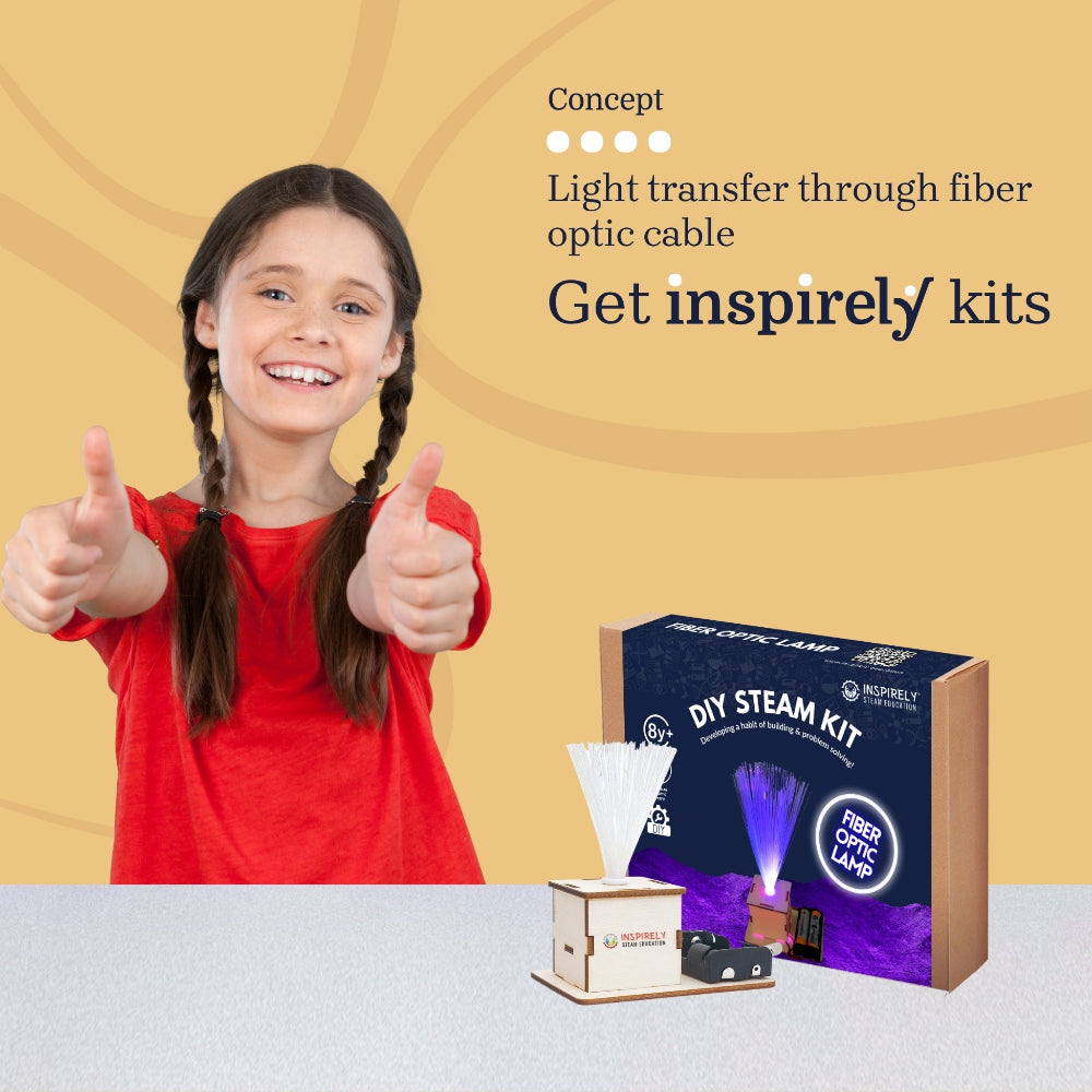Fiber Optic Lamp - STEM / STEAM / Excellent Science DIY Kit | Holiday Christmas Corporate Gift for Employees | Ages 6-99 years - Inspirely | STEAM Education