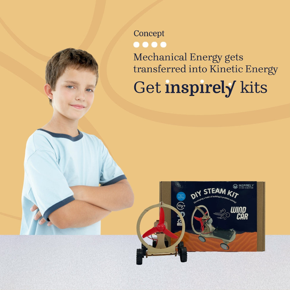 DIY Wind Car - STEM / STEAM / Excellent Science Kit | Holiday Christmas Corporate Gift for family | Ages 6-99 years - Inspirely | STEAM Education