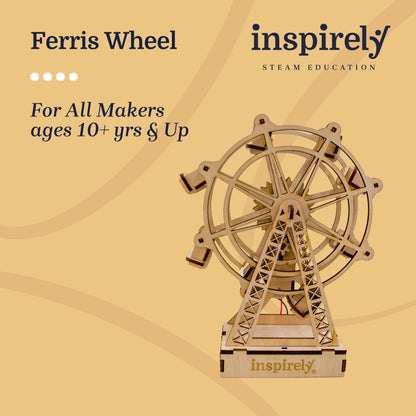 Inspirely Ferris Wheel 3D Model Puzzle Kit Ideal for STEM Classroom Activity Lesson Plan Birthday Party Ideas Team Building Activities for Parents Teachers Children in Brampton Mississauga Richmond Hill Ottawa Toronto Vancouver Calgary Ontario Canada