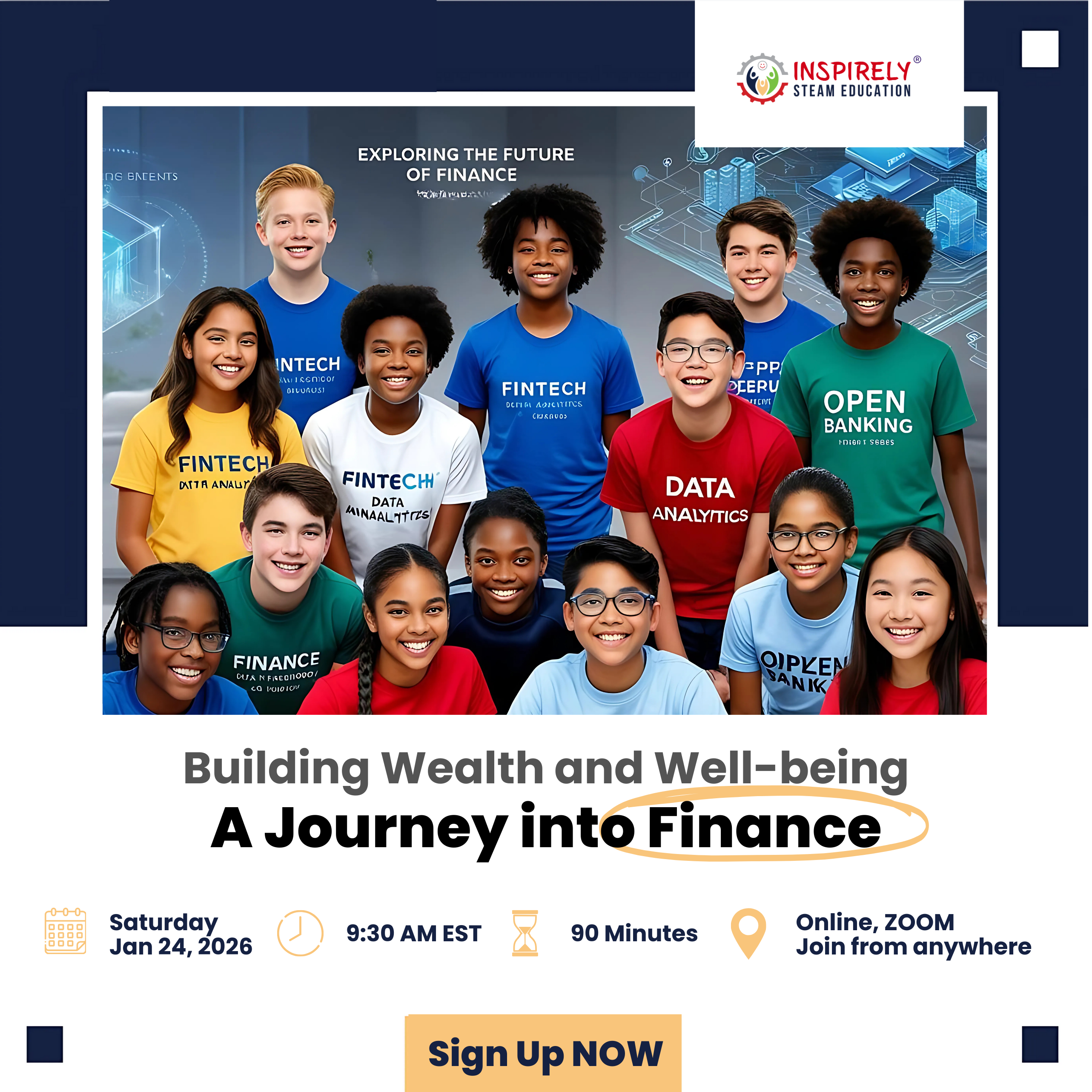Financial Literacy STEM STEAM Online Workshop for Elementary Middle and High School Students Career Exploration Brampton Mississauga Peel Region Caledon Kleinborough Orangeville Richmond Hill Toronto