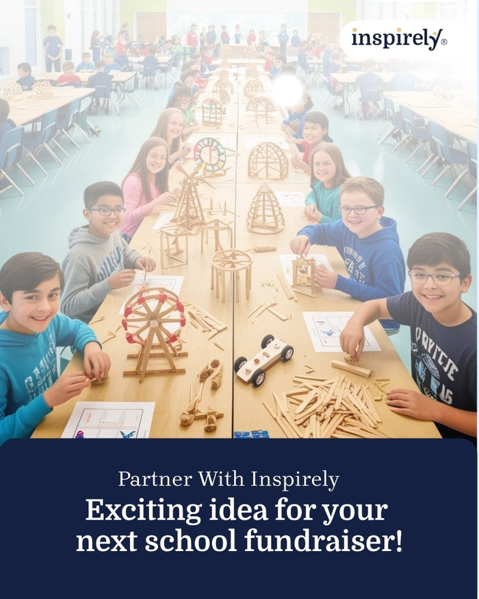 Inspirely fundraising idea event vendors for school teachers parent council members funfair engineering educational week library day open house lesson plan STEM STEAM AI & ML