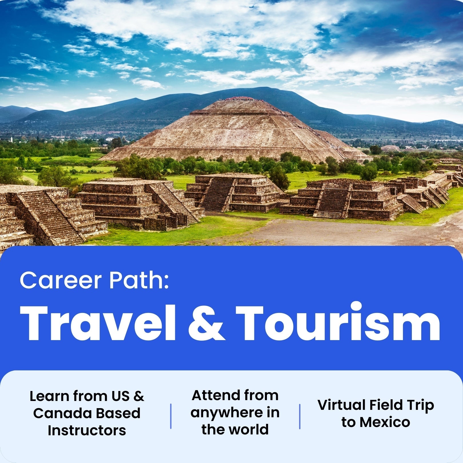 Sat, Mar 22, 2025 | Virtual Field Trip to Mexico: Explore Culture, Careers & Fun!