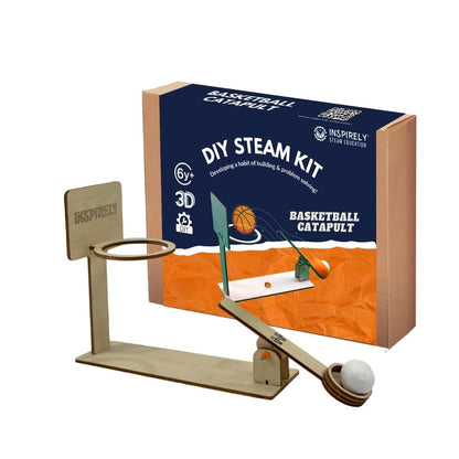 Basketball Catapult STEM / STEAM / Science Kit | Best Holiday Christmas Corporate Gift | Ages 6-99 years - Inspirely | STEAM Education