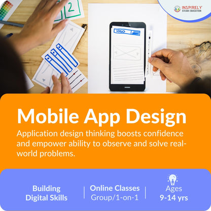 Application Design after-school Online Class children Ages 9-14 Inspirely STEAM Education app design android iOS website design for kids coding for kids kids that code coding courses coding programs coding class technology engineering STEM education 21st century life skills future skills for children spring break kids march break activities winter activities hands-on learning idea creativity STEM camps toronto STEM camps brampton science class online classes free trial class