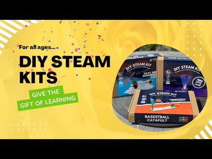 DIY STEAM STEM kits give the gift of learning basketball catapult rubber band car easy air powered car puzzle wooden DIY DO it yourself activity holiday PA day school science engineering let's talk science workshop ontario canada best gift for children boy girl youth empowerment fund raising ideas gift for event family with children 